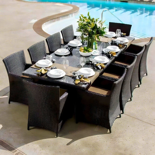 سفرة خارجية رائعة حديد وراتان ضد الصدأ - Baytuk