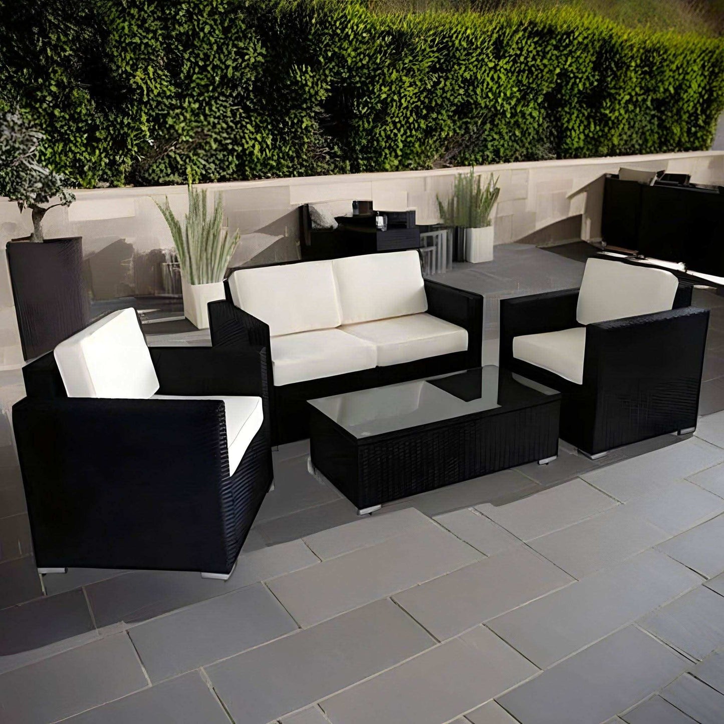 طقم خارجي حديد وراتان - Baytuk