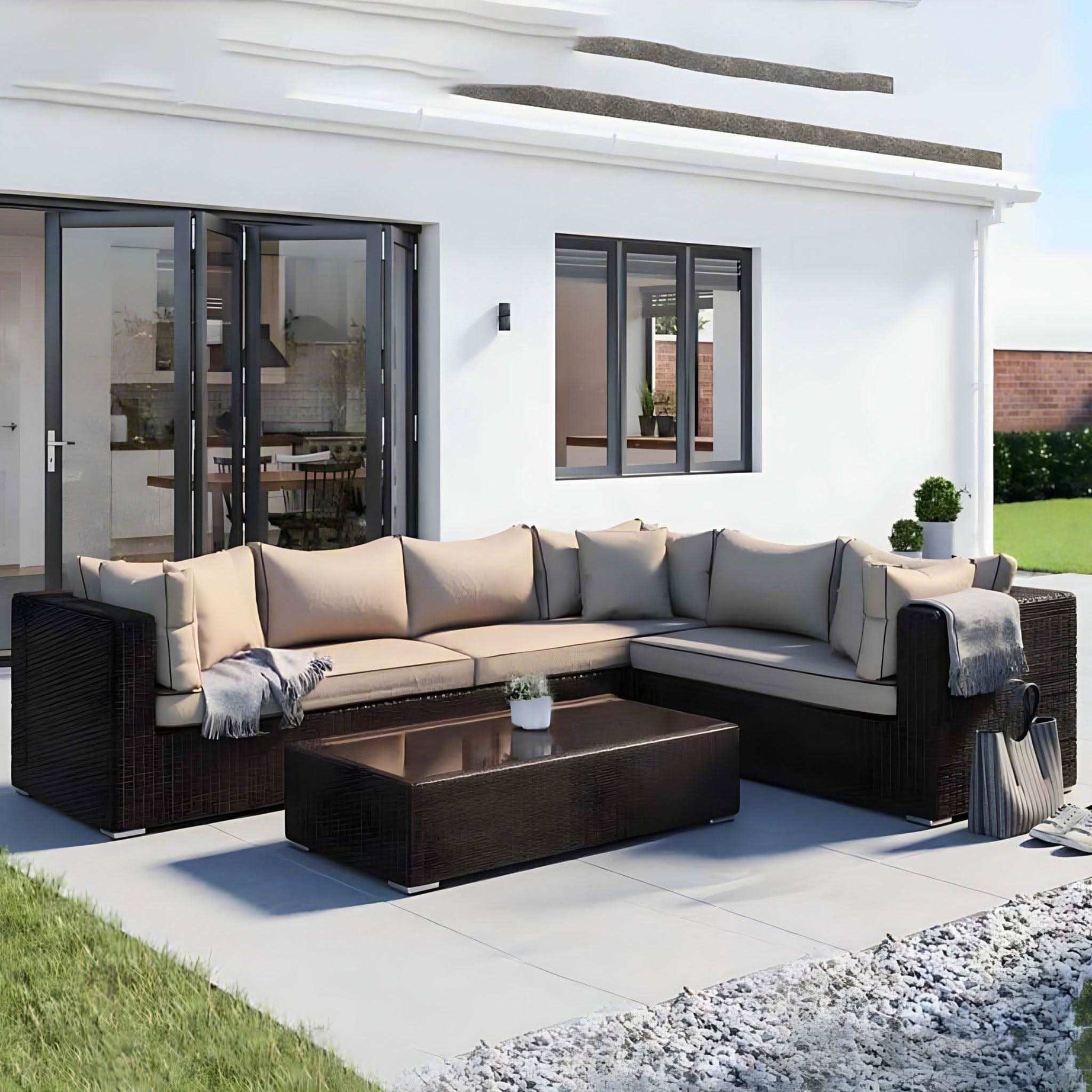 طقم خارجي حديد وراتان - Baytuk