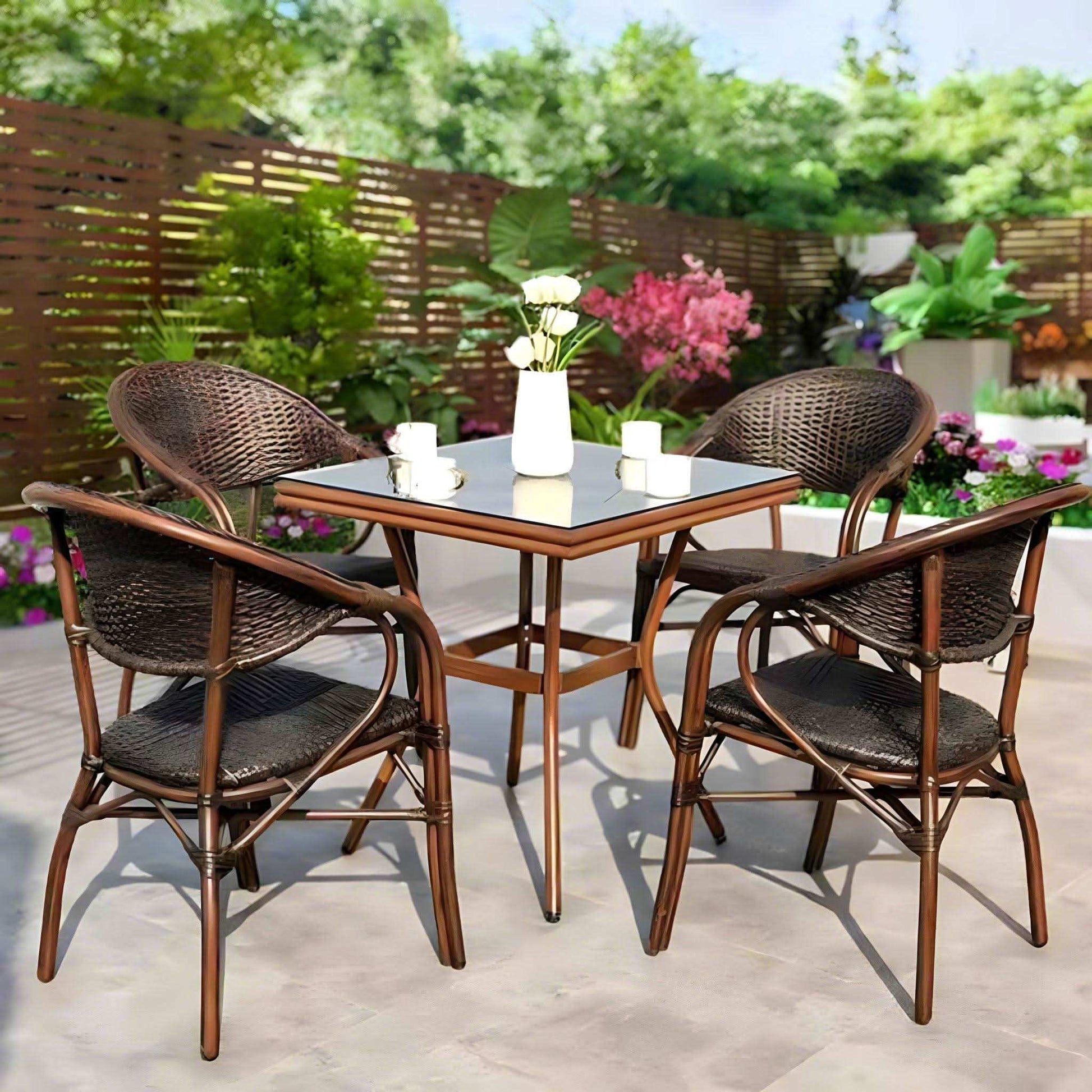 طقم اثاث خارجي حديد وراتان - Baytuk