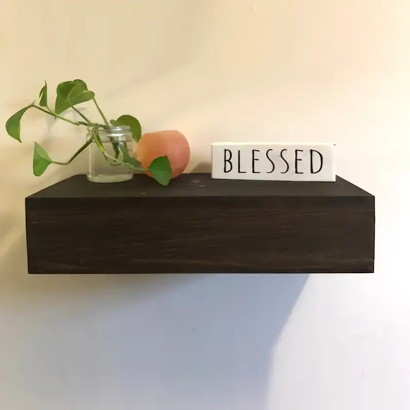 رف مزود بدرج بتصميم خشبي - Baytuk