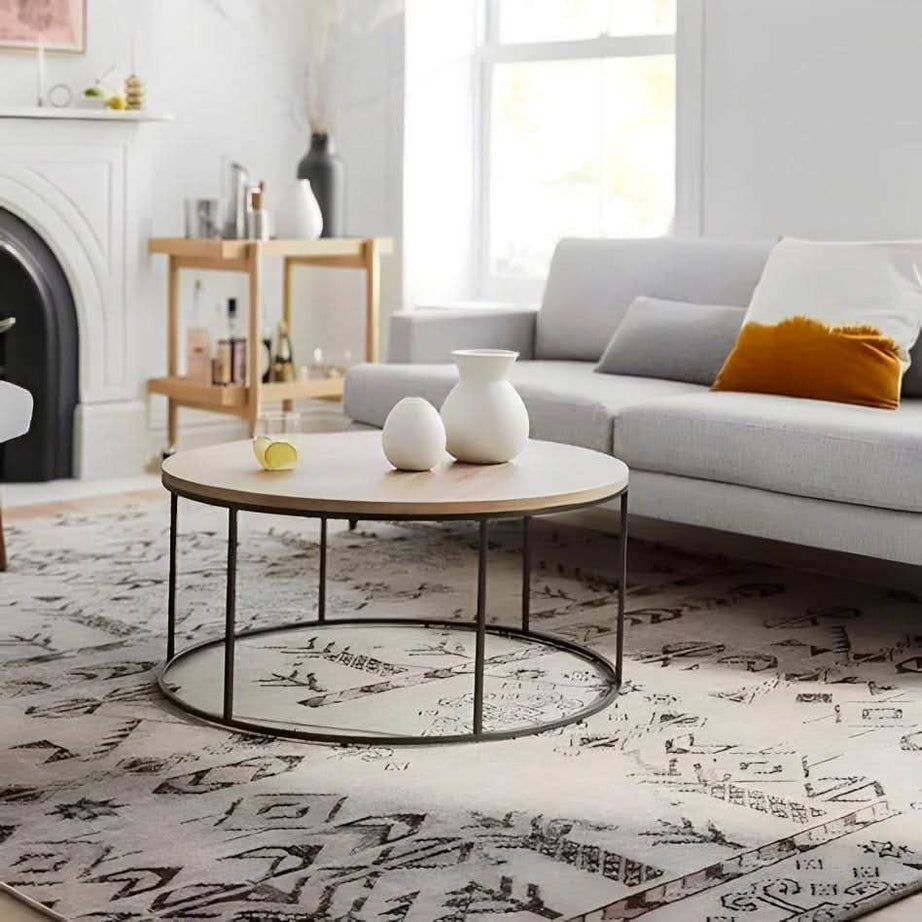 طاولة قهوة ام دي اف دائرية - Baytuk