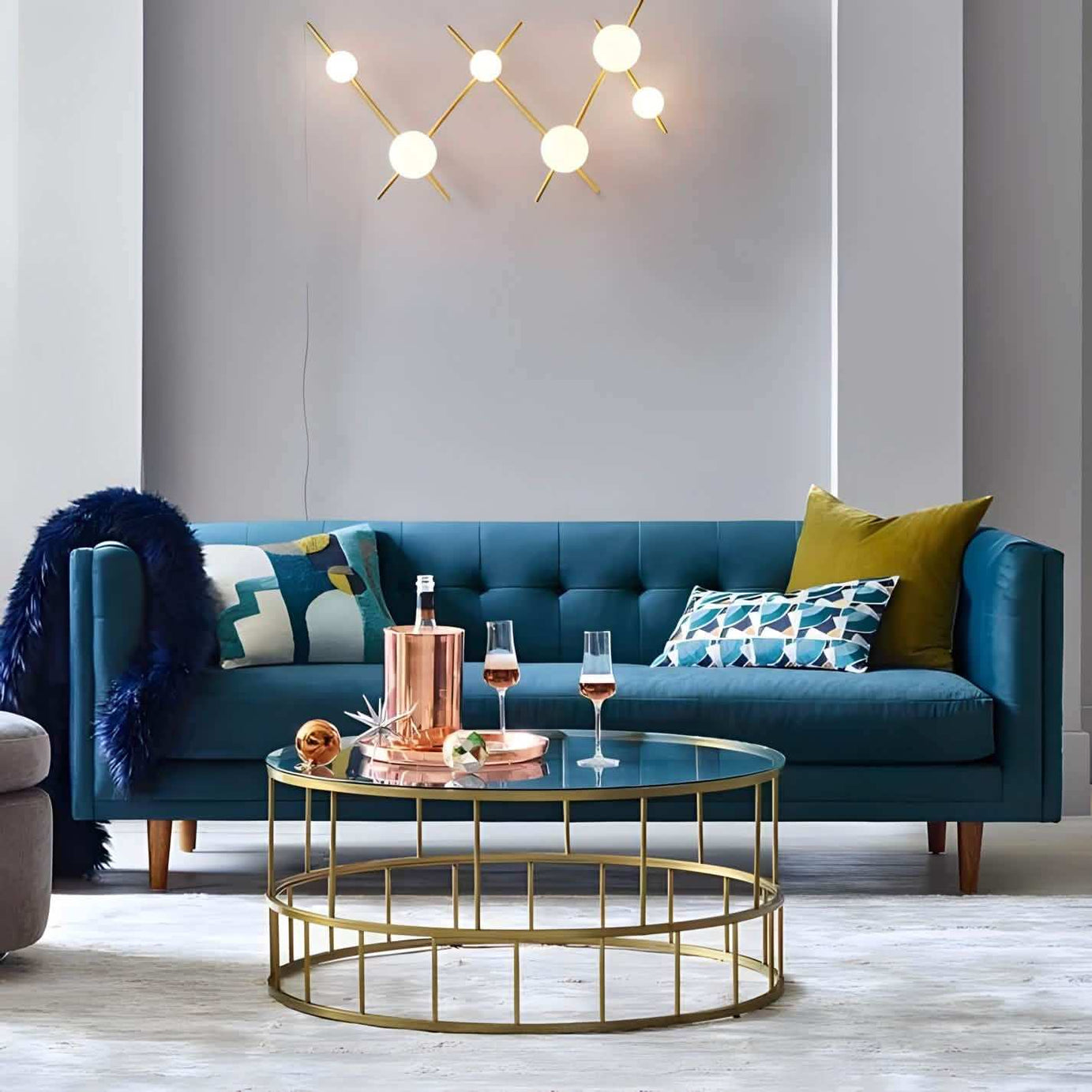 طاولة قهوة بسطح زجاج - Baytuk