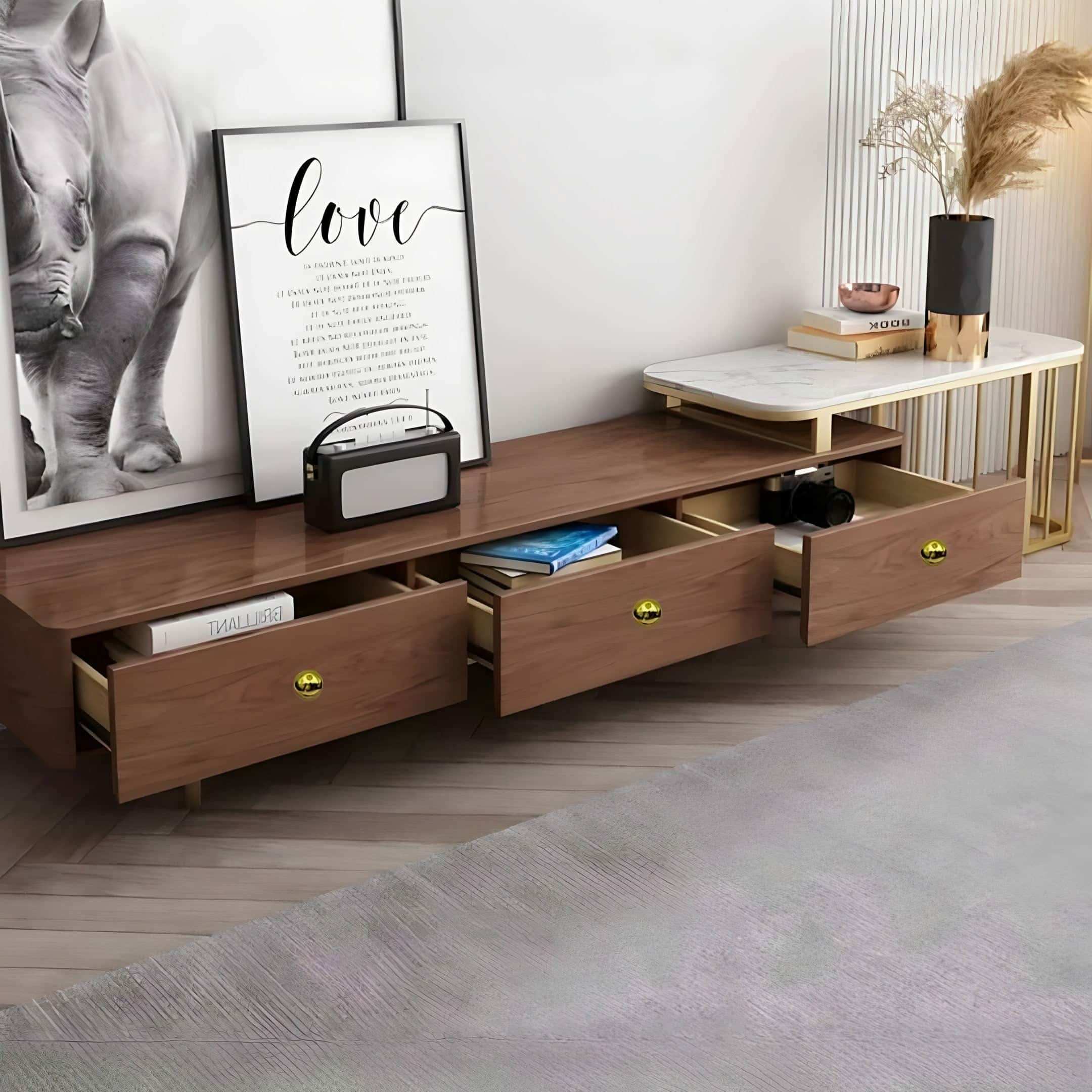 طاولة تلفاز متداخلة ام دي اف - Baytuk