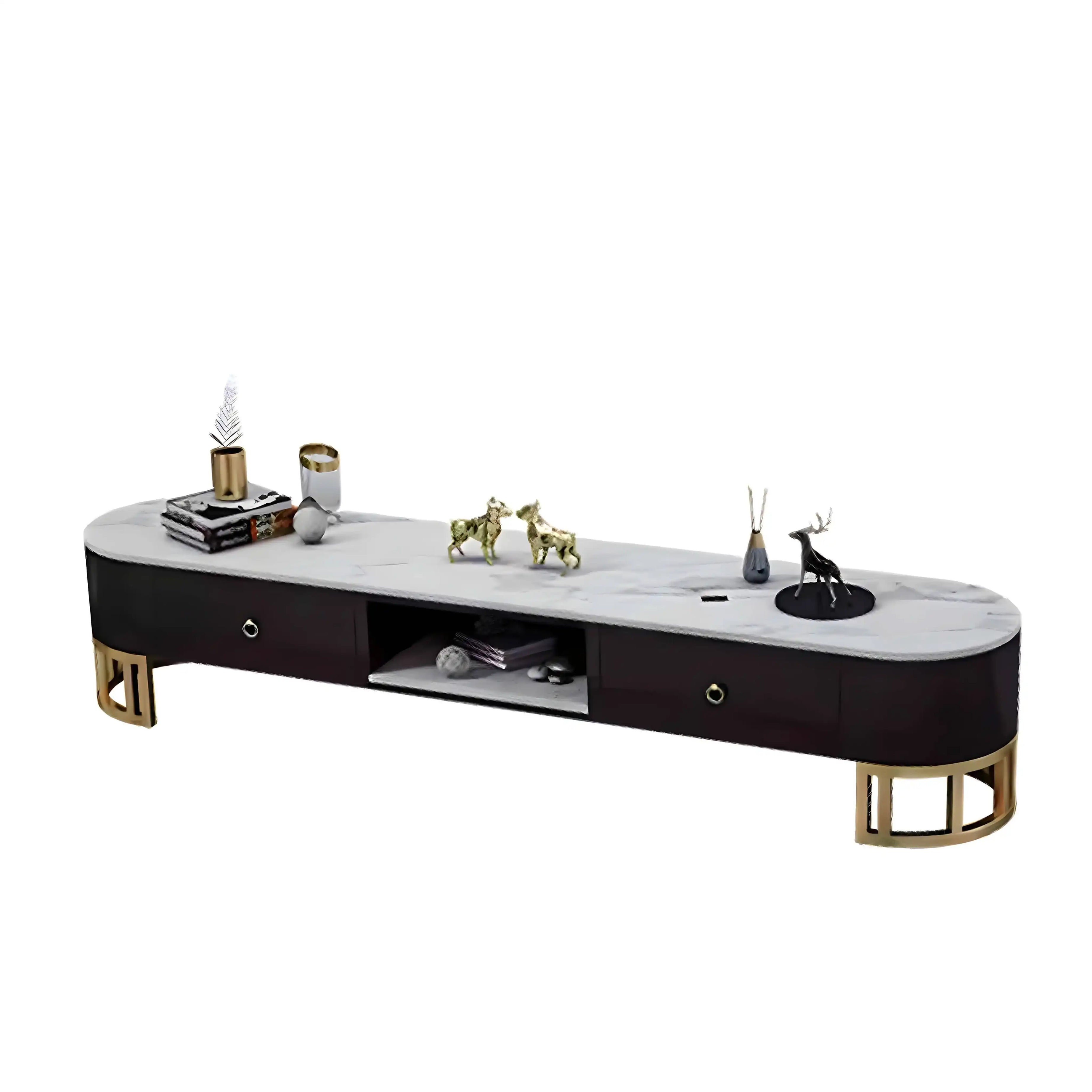 طاولة تلفاز ام دي اف لون أسود - Baytuk