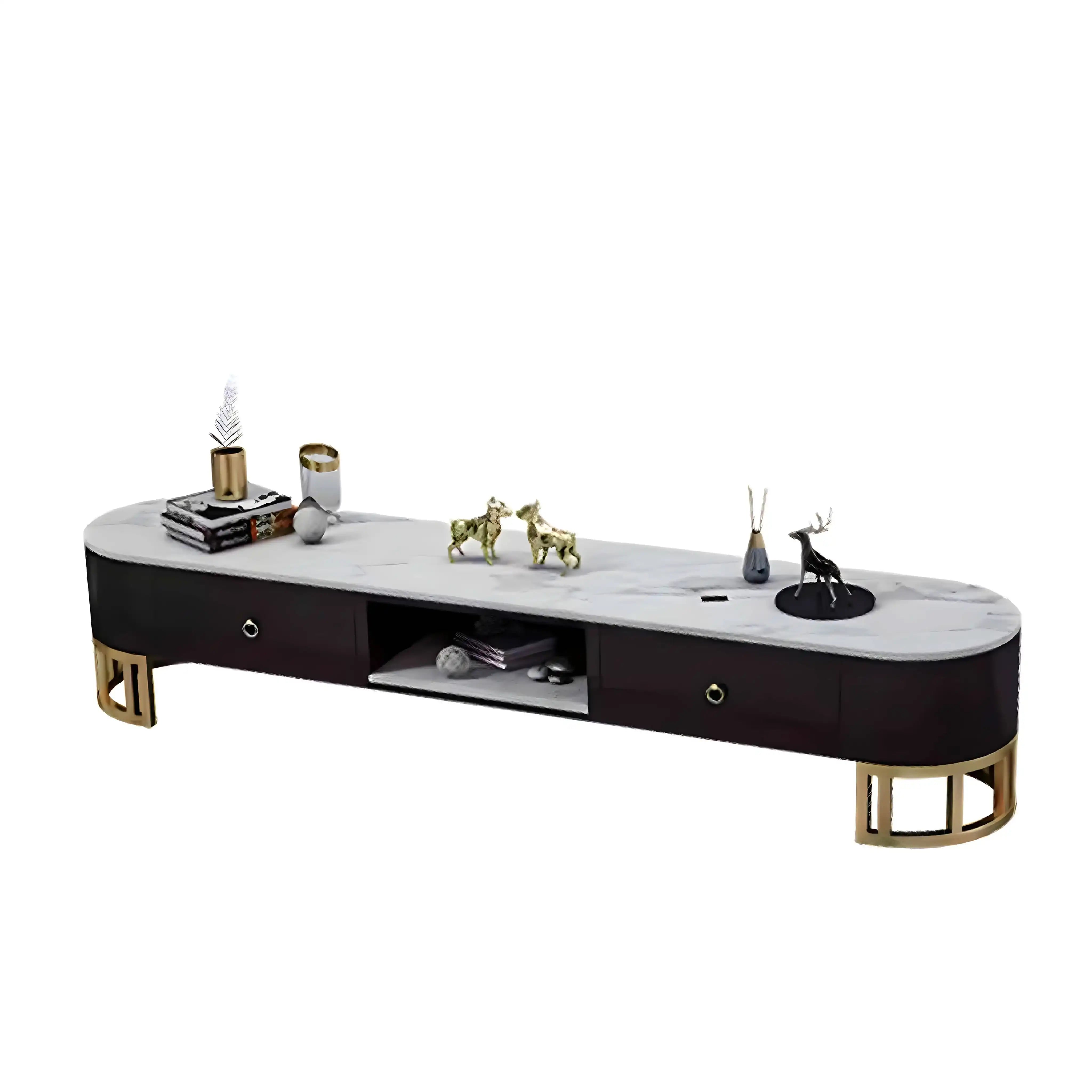 طاولة تلفاز ام دي اف لون أسود - Baytuk