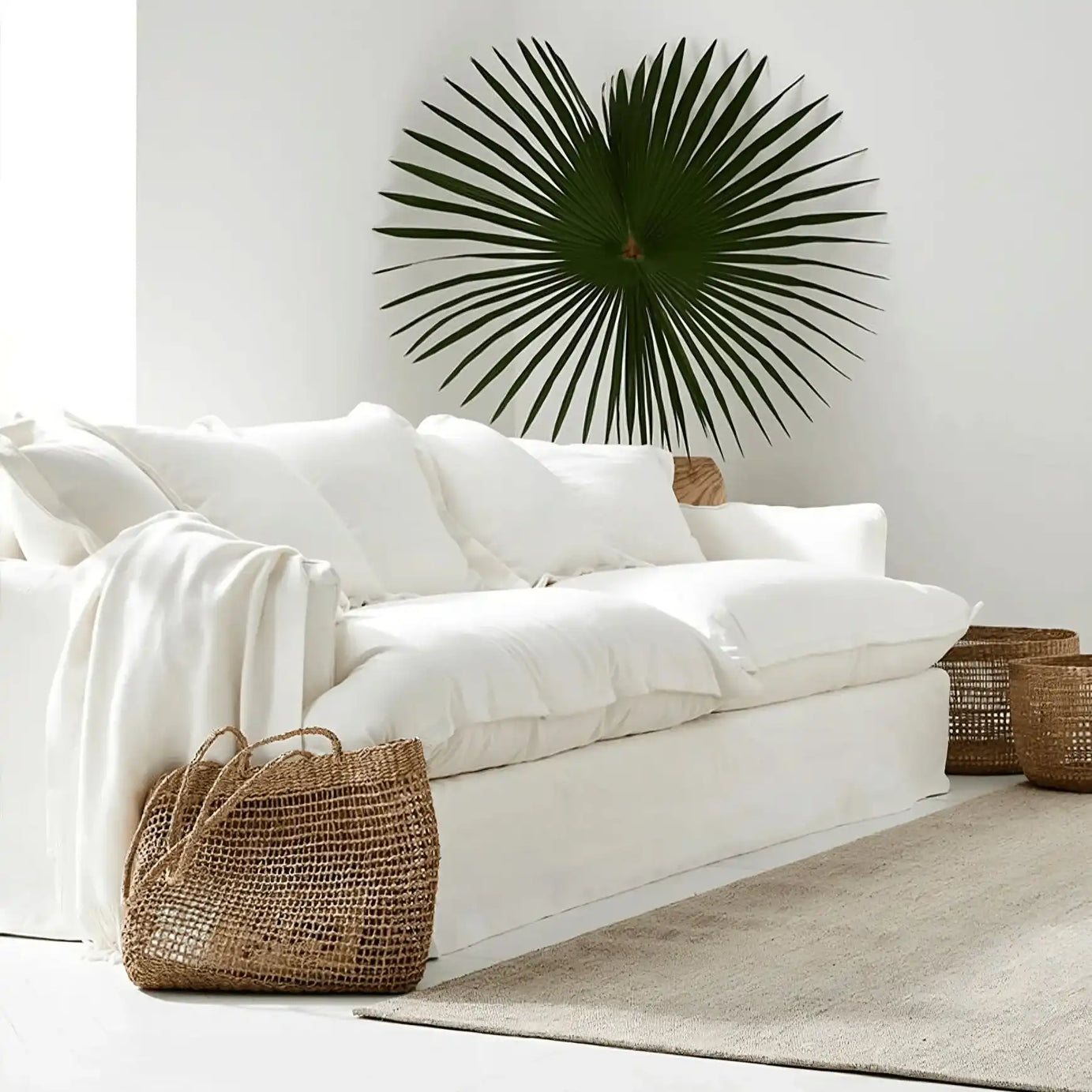 كنبة خشب طبيعي 230*95*80 سم - HIP44 - Homix