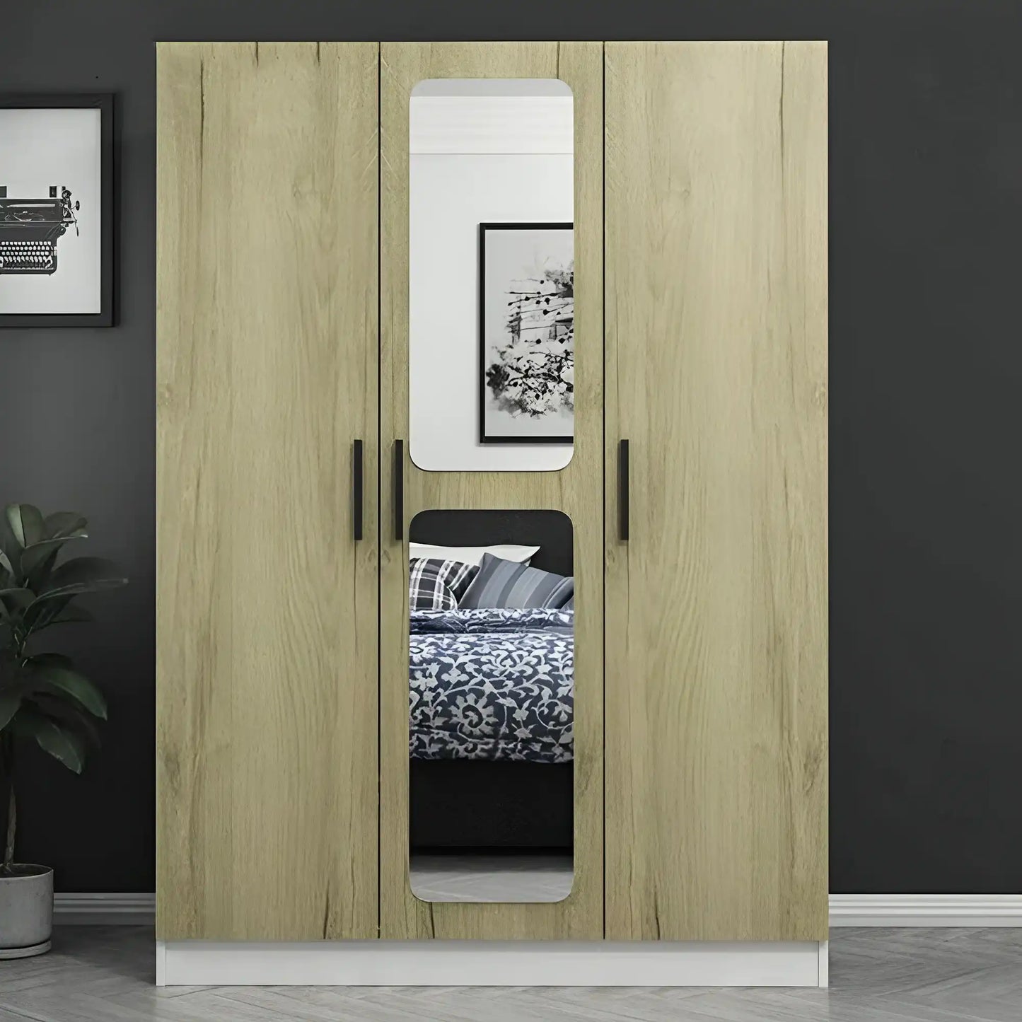 دولاب بأرفف داخلية و مزود بمرايا - Baytuk