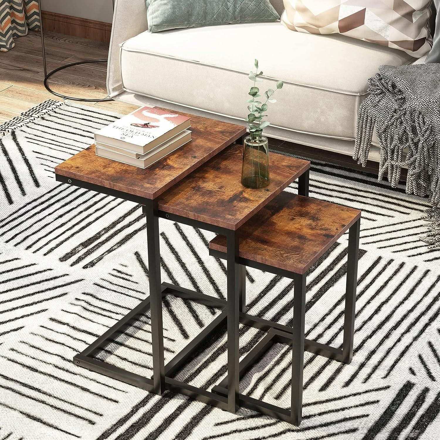 مجموعة طاولات جانبية بتصميم عصري - Baytuk