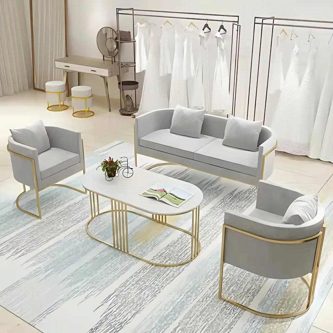 طقم أنتريه مع طاولة قهوة - Baytuk