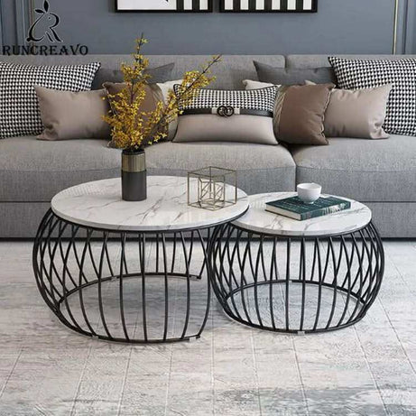 طاولة قهوة متداخلة مستديرة - Baytuk