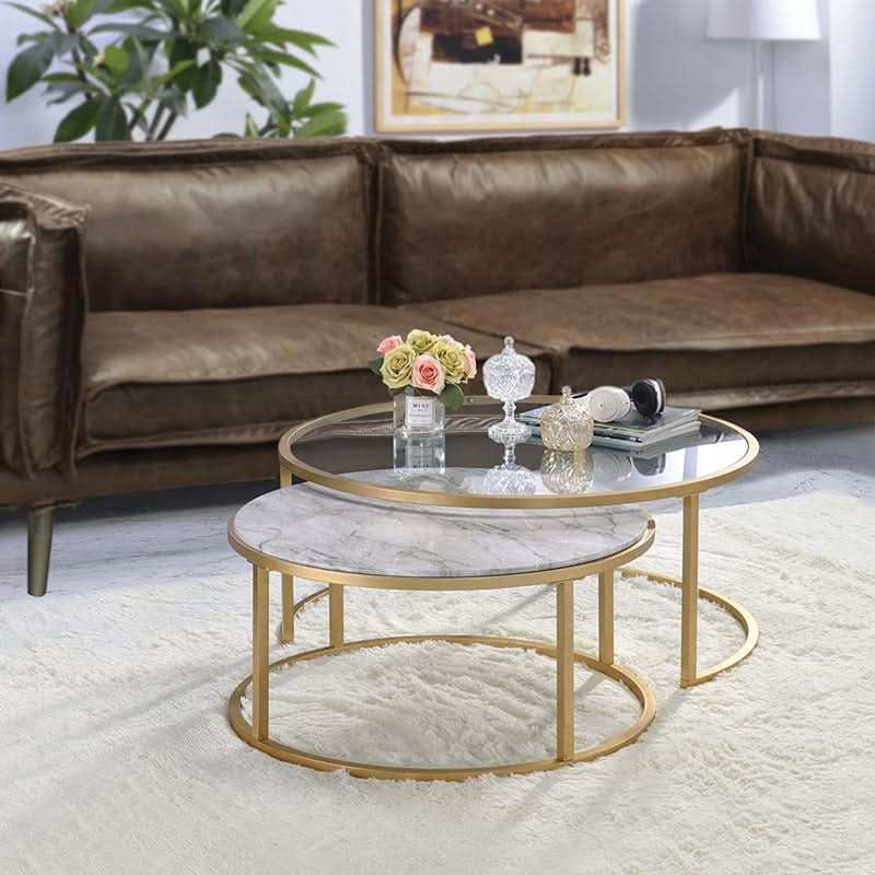 طاولة قهوة دائرية متعددة الألوان - Baytuk