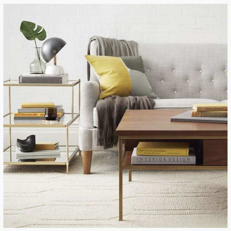 طاولة جانبية بأرفف زجاج - Baytuk