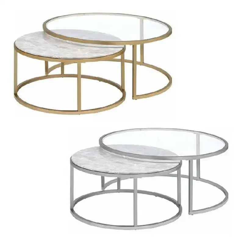 طاولة قهوة دائرية متعددة الألوان - Baytuk