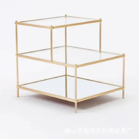 طاولة جانبية بأرفف زجاج - Baytuk