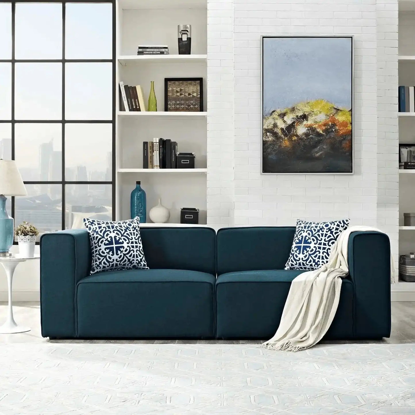 كنبة خشب طبيعي 220*85*70 سم - HIP132 - Homix