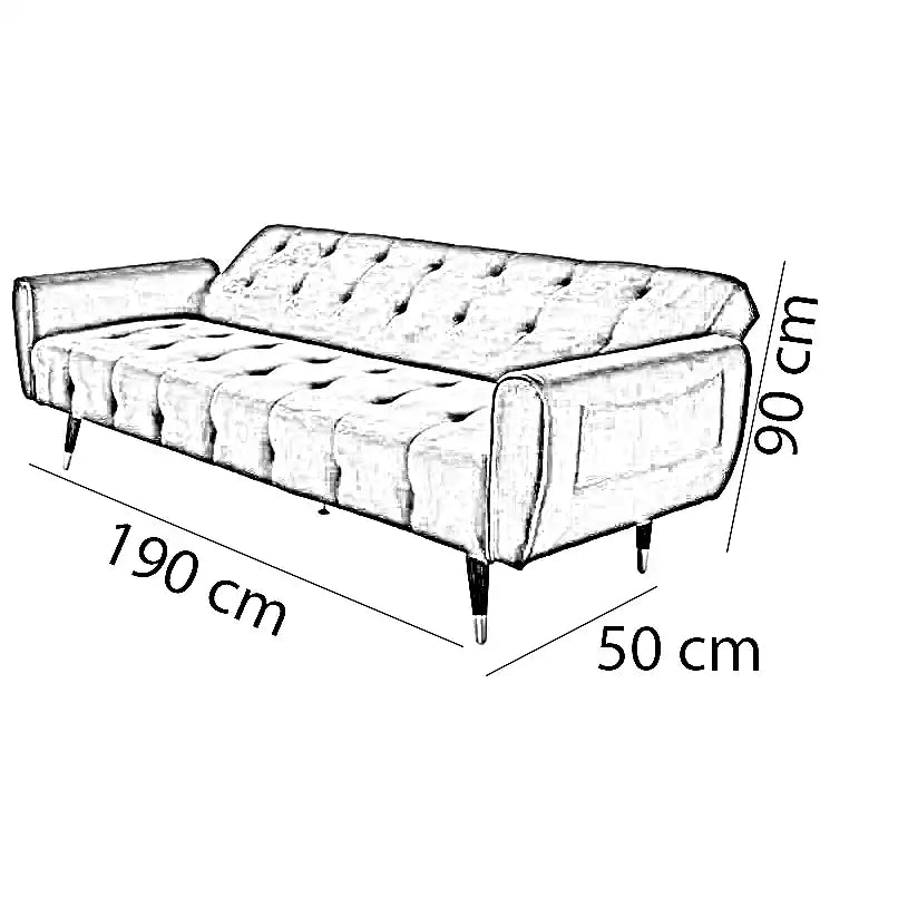 كنبة سرير خشب سويدي، 190*50*90 سم