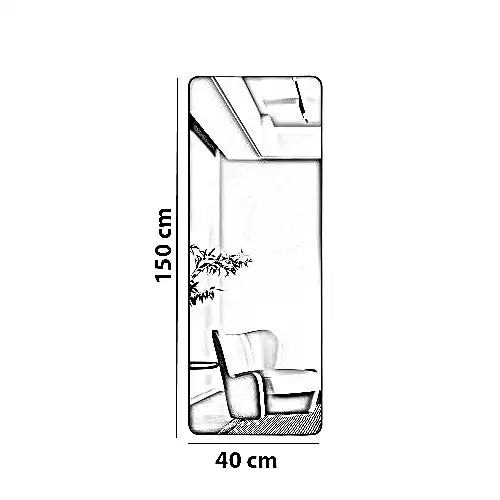 مرايا بإطار معدني، 40*150 سم