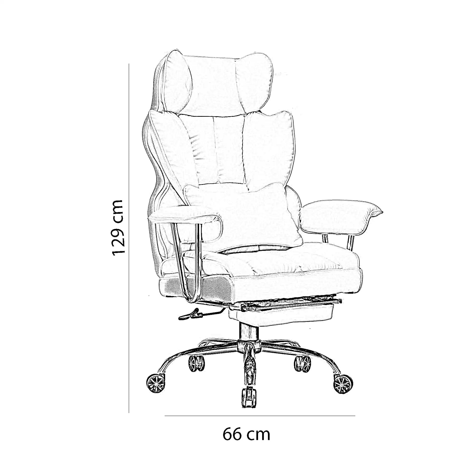 كرسي مكتب جلد، 66*129 سم