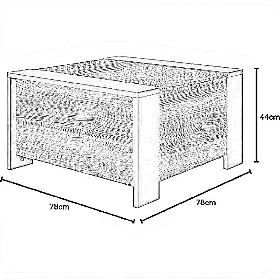 طاولة قهوة خشب، 78*78*44 سم