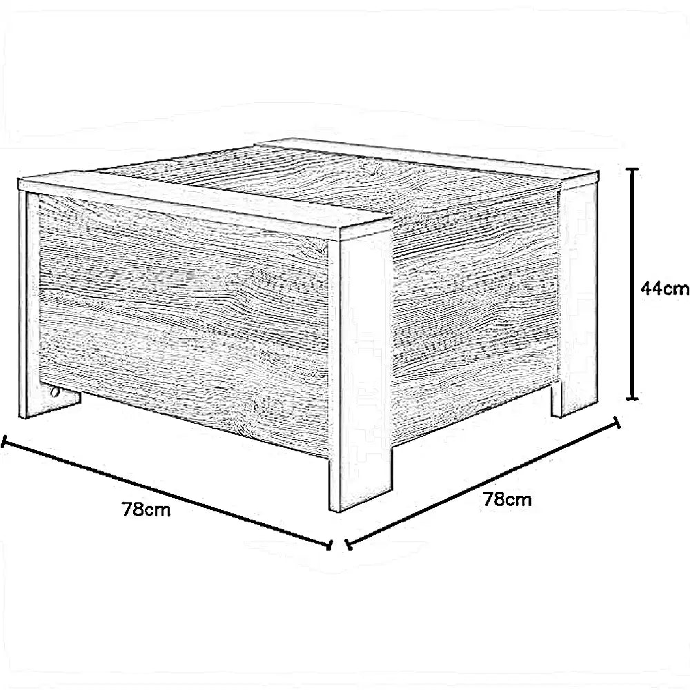 طاولة قهوة خشب، 78*78*44 سم