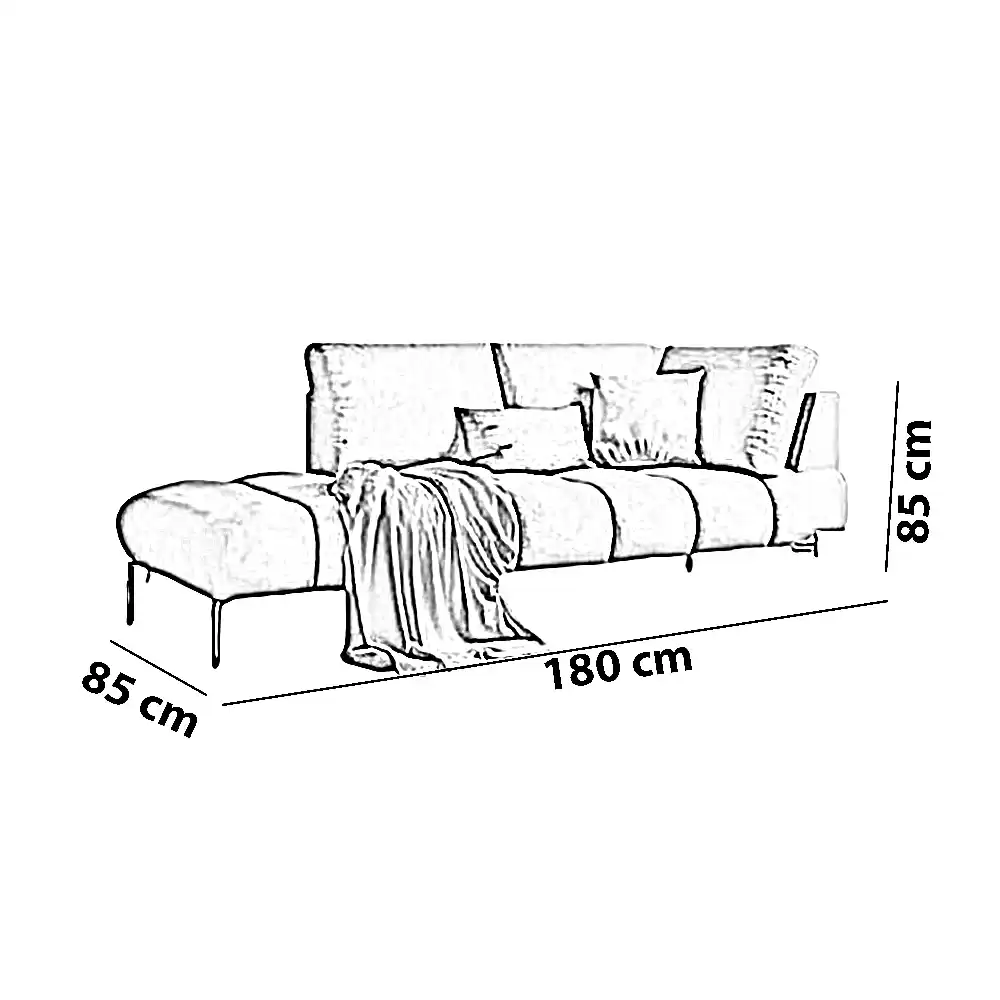 كنبة خشب طبيعي، 180*85*85 سم