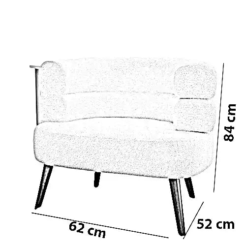 كرسي بوكليه، 62*52*84 سم