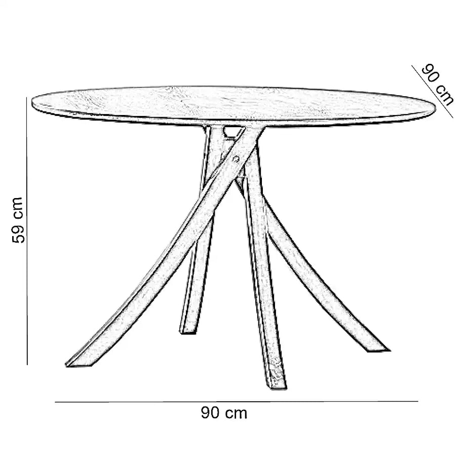 طاولة قهوة خشب، 90*90*59 سم