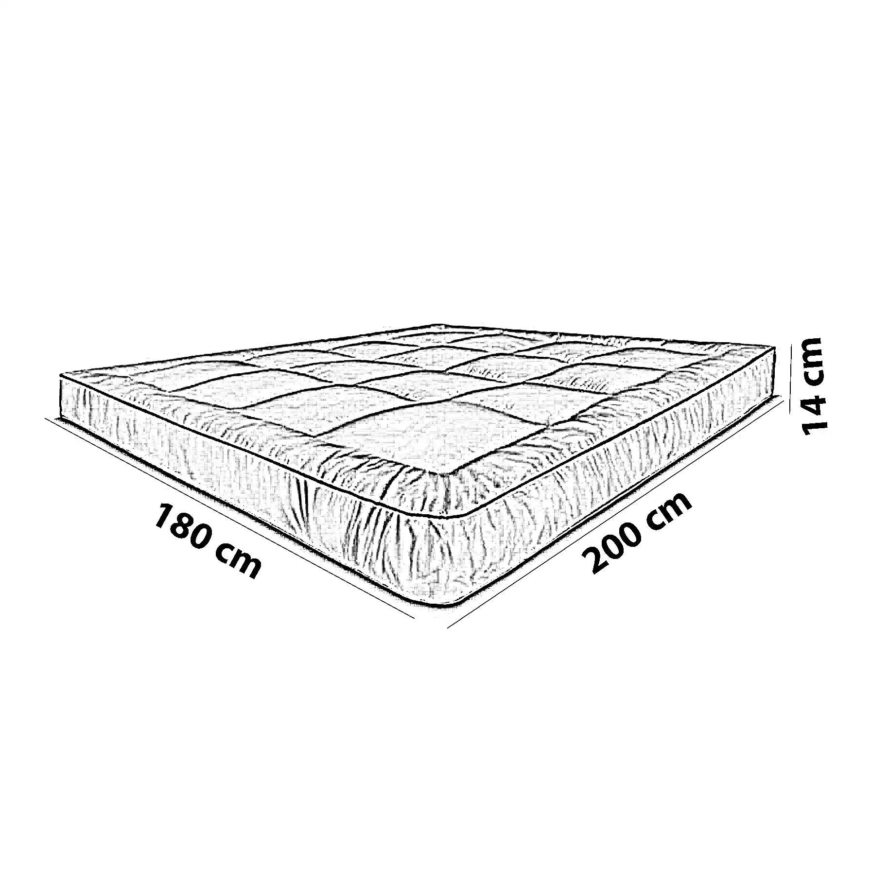 مرتبة تطرية، 180*200*14 سم