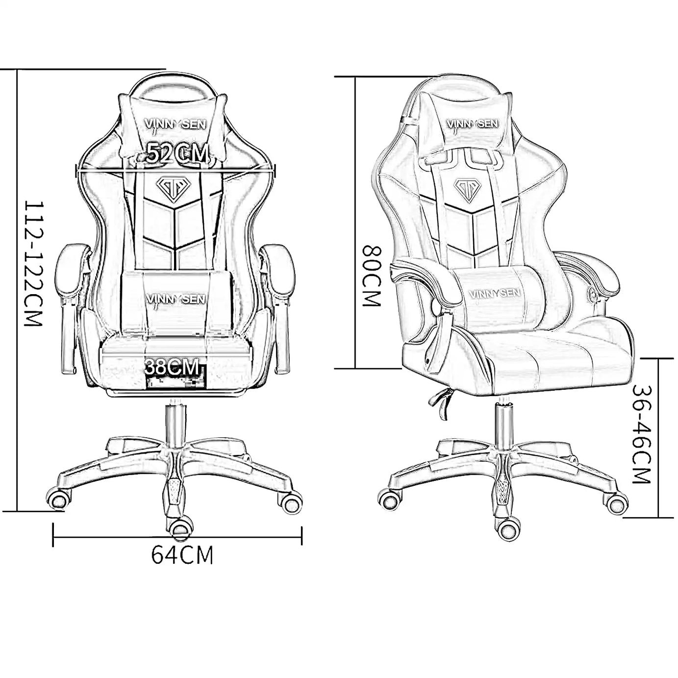 كرسي قيمنج، 64*122 سم