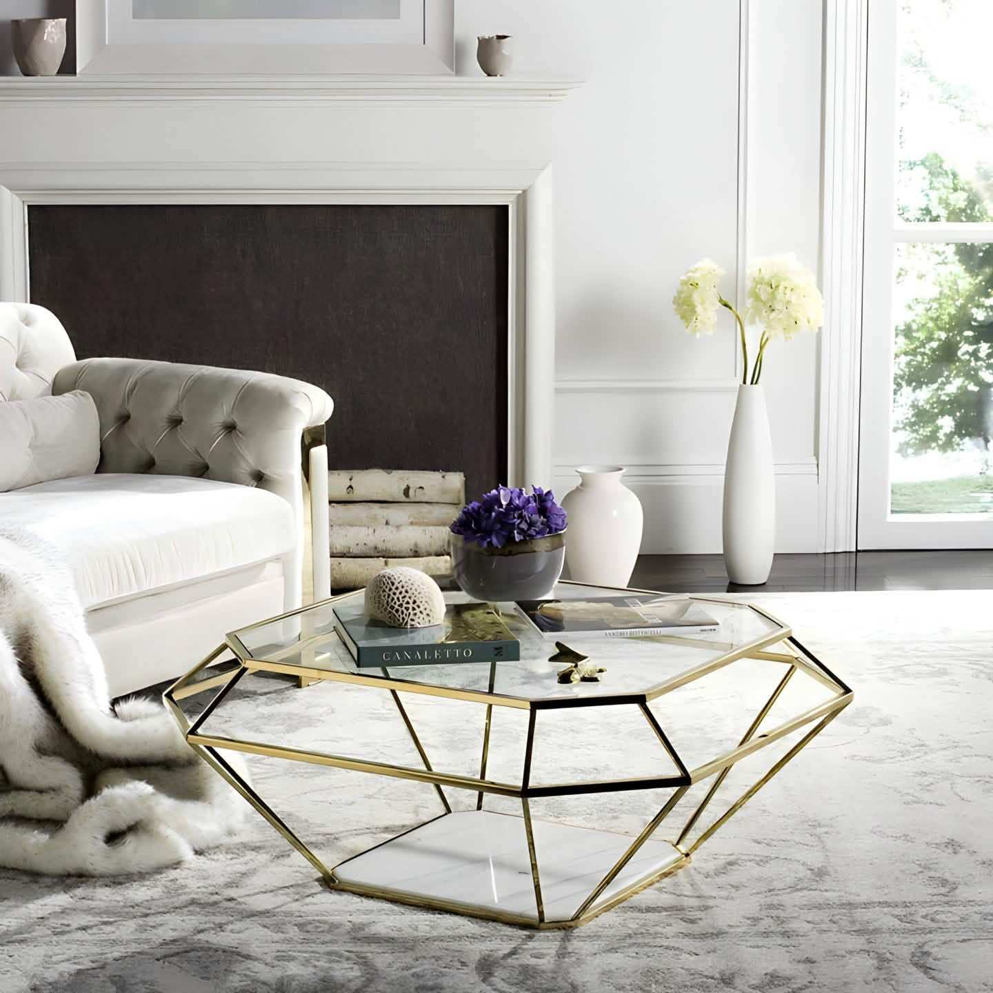 طاولة قهوة زجاج - Baytuk