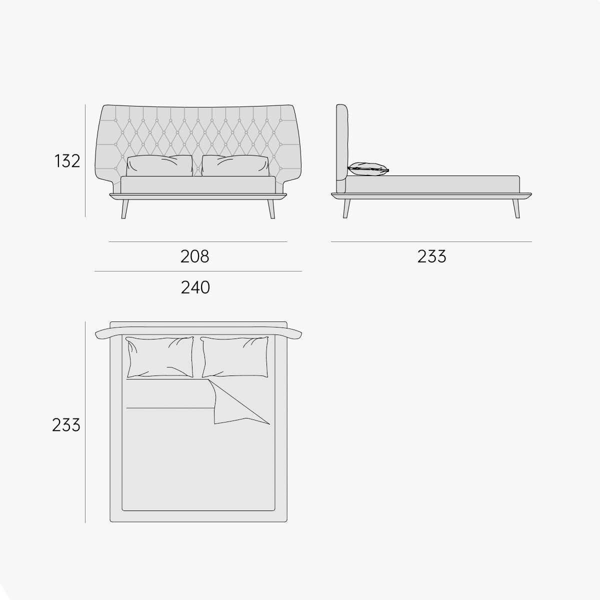 سرير كابتونيه فاخر - GROS