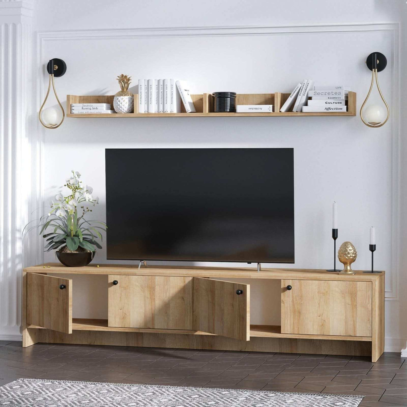 طاولة تلفاز بتصميم ريفي - Baytuk