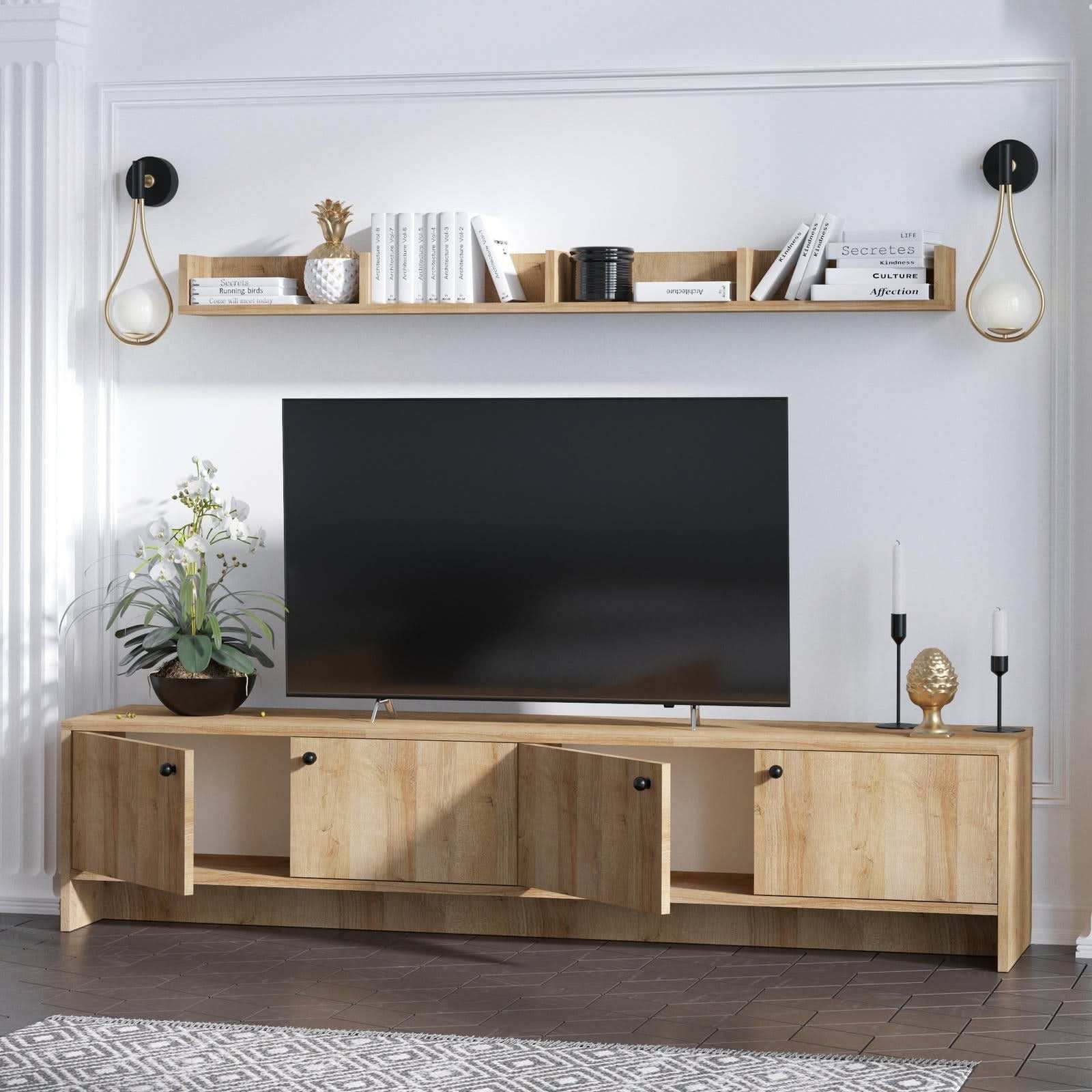 طاولة تلفاز بتصميم ريفي - Baytuk