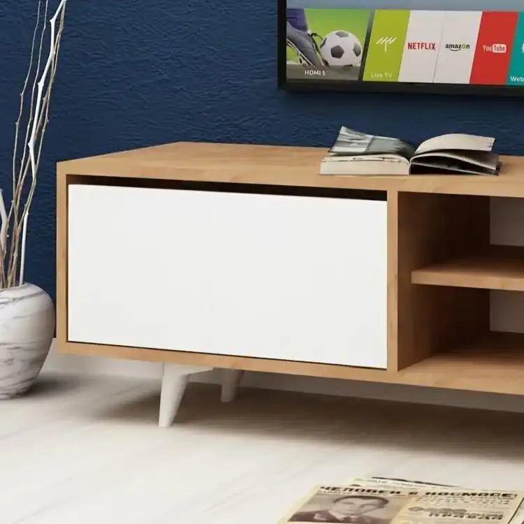 طاولة تلفاز مع وحدة علوية - Baytuk