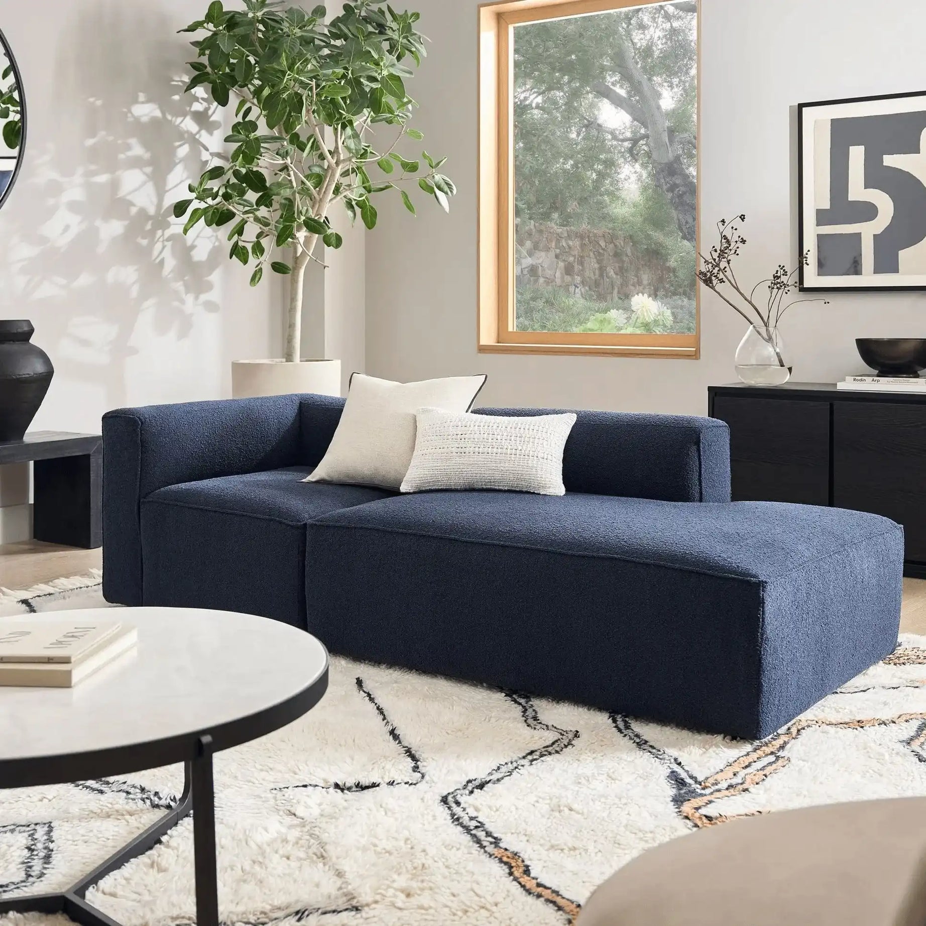 كنبة خشب طبيعي 231*89*67 سم - HIP2 - Homix